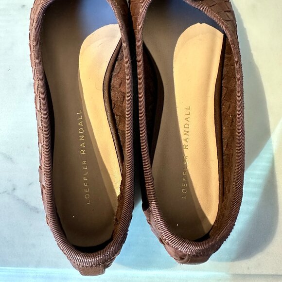 Loeffler Randall Landrey Woven Ballet Flats | Size 8 |  Chocolate Brown - Picture 4 of 9